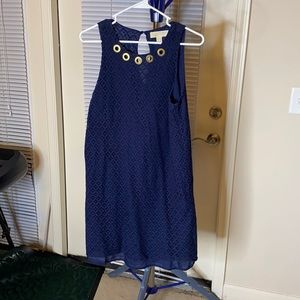 Michael Kors dress, not too short, right above knee for me (5’5”)